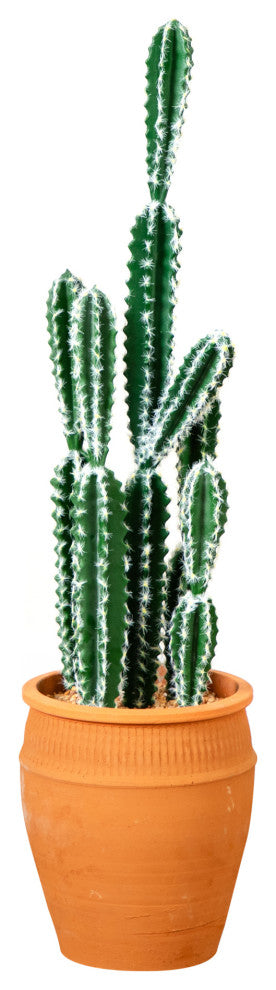 41in. Artificial Cactus, Terracotta Planter