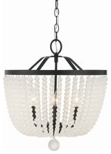 Crystorama Lighting Group 604 Rylee 4 Light 17"W Crystal Pendant - Matte Black