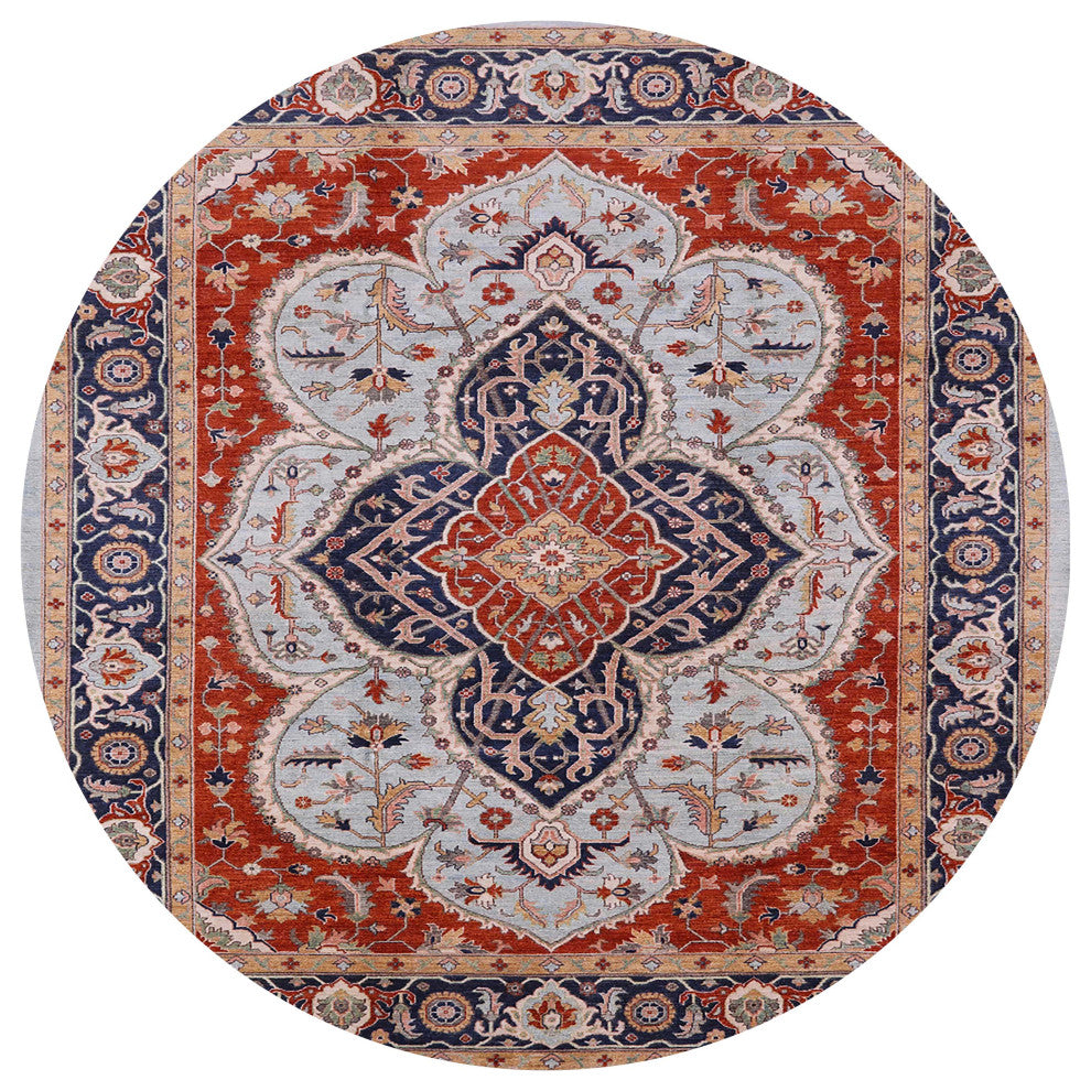 Ahgly Company Indoor Round Mid-Century Modern Area Rugs, 3' Round