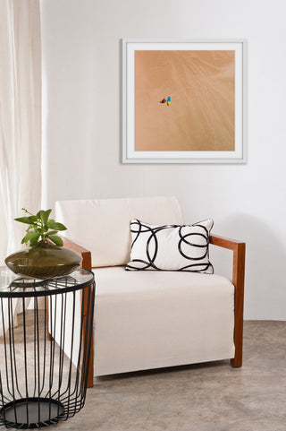 "Lone Surfer" Framed Print by Karolis Janulis