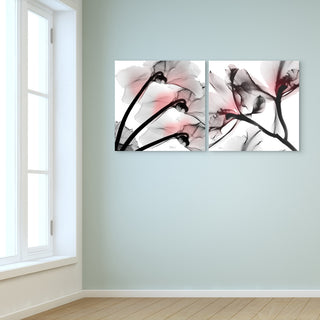 "Coral Luster 1 & 2" Frameless Free Floating Panel Graphic Wall Art, 24"x24"