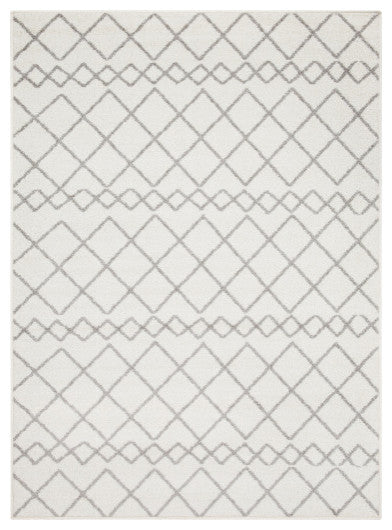 Surya Seville SEV-2321 5'3"x7'3" Rug, Medium Gray/White