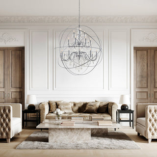 Cory 24-Light Chrome Crystal Pendant
