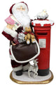 24" Decorative Santa Claus With Satchel and Mailbox Christmas Decoration