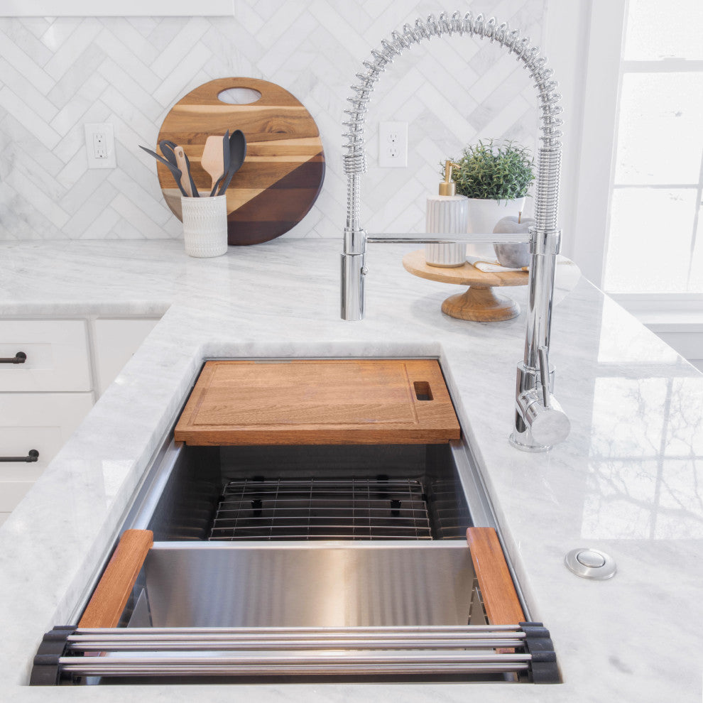 ZLINE Undermount Single Bowl Sink in Stainless Steel with Accessories
