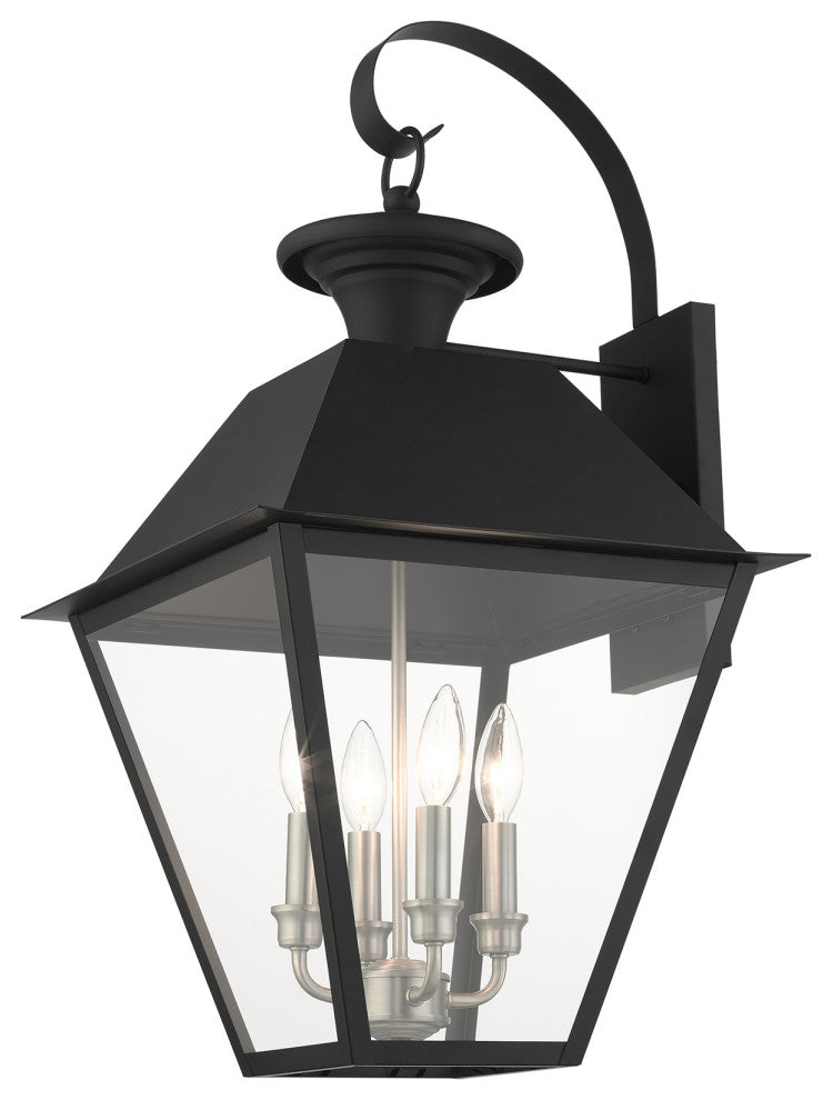 Black Classic, Colonial, Historical, Timeless Outdoor Wall Lantern