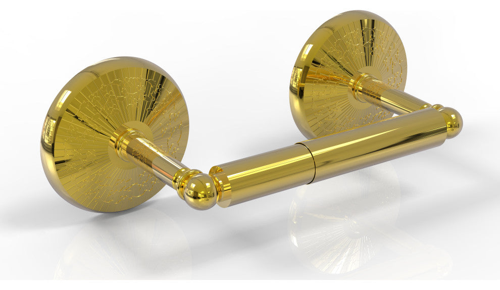 Monte Carlo 2 Post Toilet Tissue Holder, Polished Brass