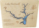 Lake Hartwell, Georgia-Wood Lake Map, Small Standout