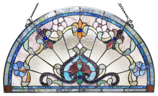 EMERSYN Victorian Tiffany-glass Window Panel 24inches Wide