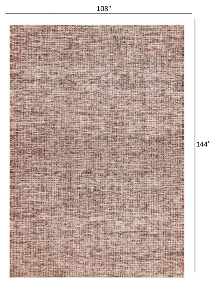 9" x 12" Brown Detailed Weave Area Rug