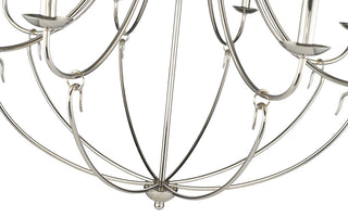 8 Light 36 in. Polished Nickel Chandelier