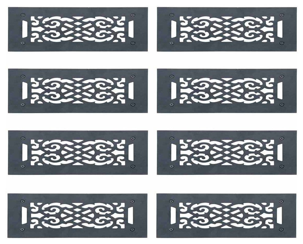 8 Heat Air Grille Cast Victorian Overall 5 1/2 x 12 |