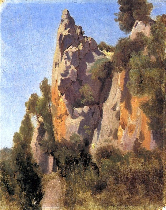 Jean-Baptiste-Camille Corot Rocks at Civita Castellana Wall Decal