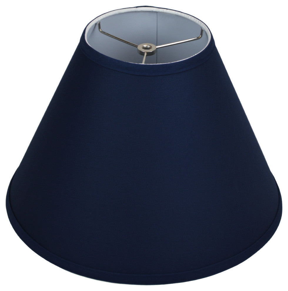 Fenchel Shades 6.5"x15"x11" Spider Attachment Empire Lamp Shade, Linen Navy