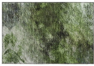 Premium Machine Washable Mayfield AMF590 Green 1'8" x 2'6" Rug