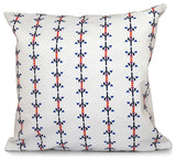 Jodhpur Stripe, Stripe Print Pillow, Orange, 18"x18"
