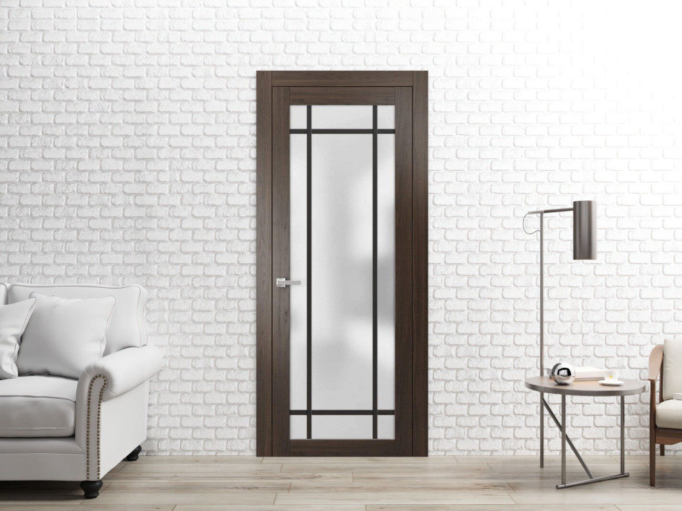 Solid French Door 28 x 84 | Planum 2112 Chocolate Ash| Bathroom