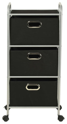 vidaXL Storage Rack Unit Black and Silver