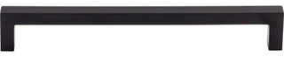 Top Knobs M2137 Square 7-9/16 Inch Center to Center Handle - Flat Black