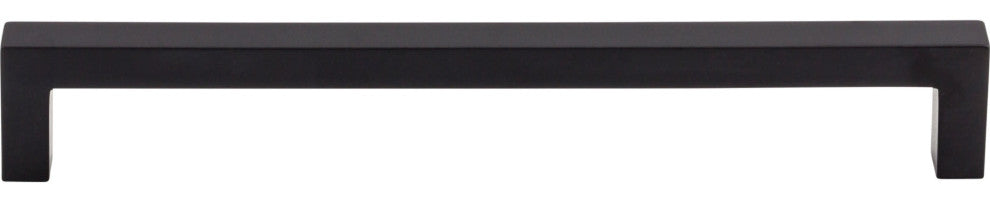 Top Knobs M2137 Square 7-9/16 Inch Center to Center Handle - Flat Black