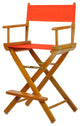024" Director's Chair Honey Oak Frame-Orange Canvas