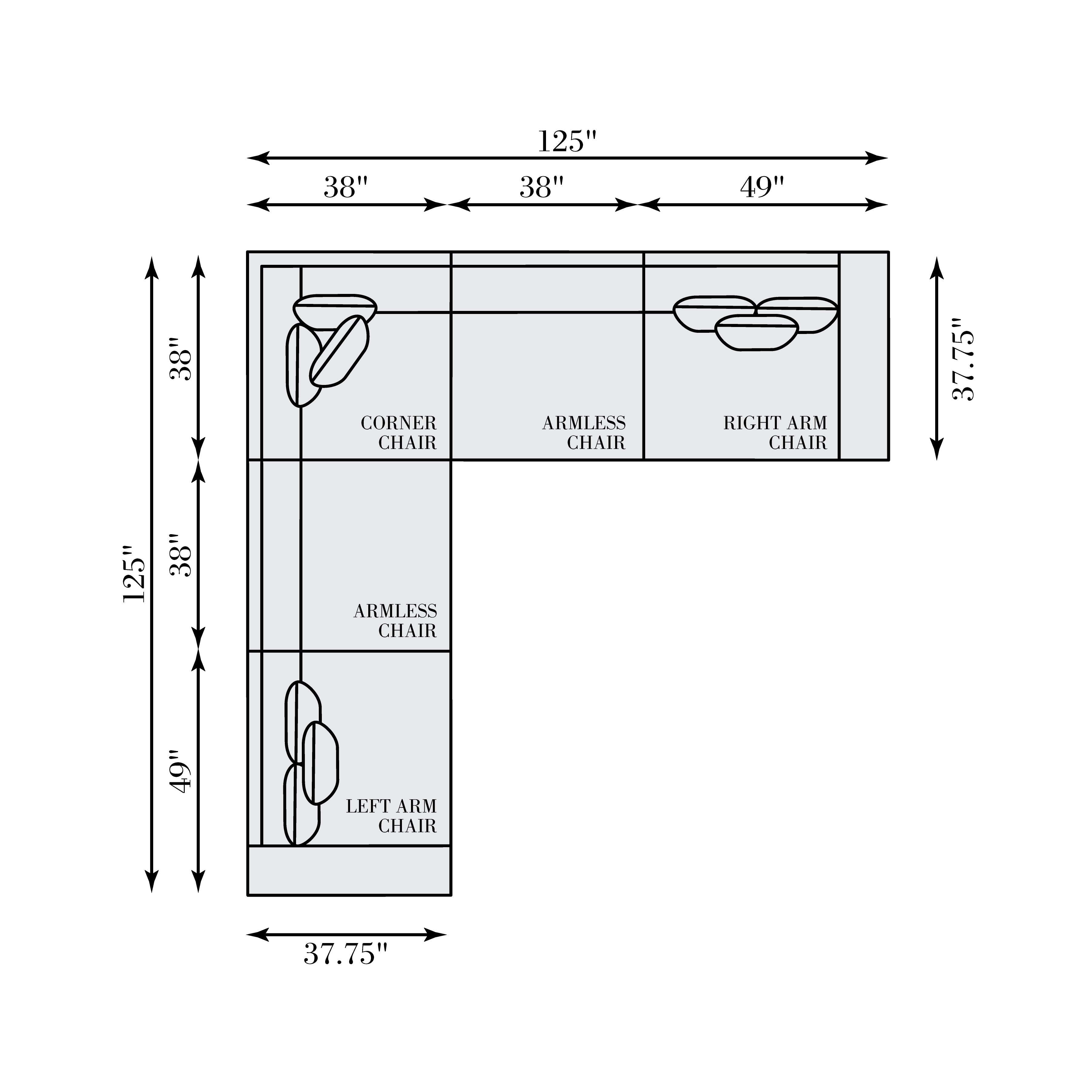 Bernhardt Vista 5-Piece Fabric Sectional