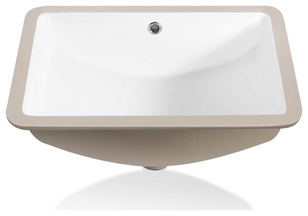 Sinber 21" Undermount Bathroom Sink with Overflow Ceramic C1312-OL