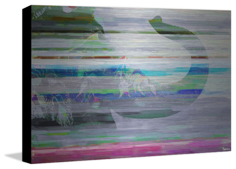 "Happy Pachyderm" UV Ink Print on Brushed  Aluminum, 45"x30"