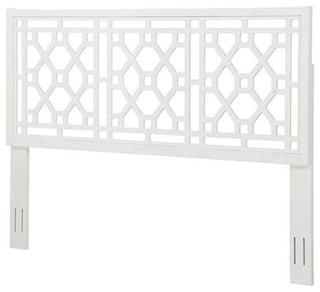 Comfort Pointe Thomas Chippendale White Wood Headboard - King