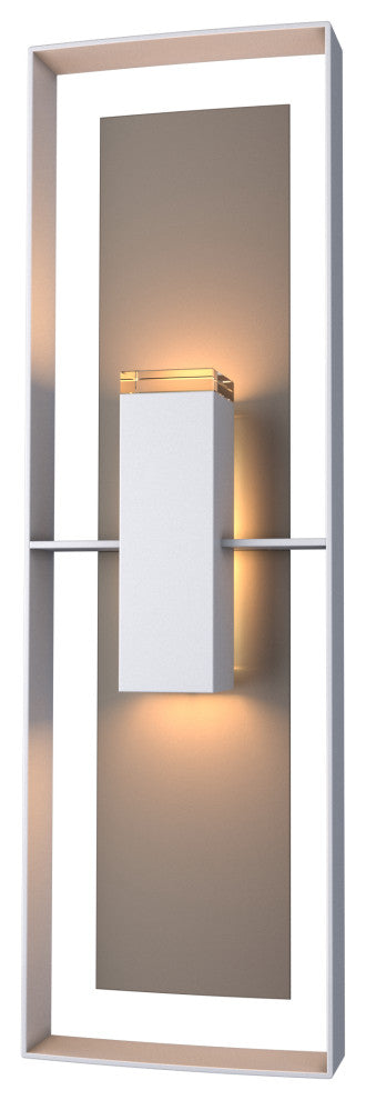 Shadow Box Tall Outdoor Sconce, Coastal Burnished Steel/Coastal Dark S