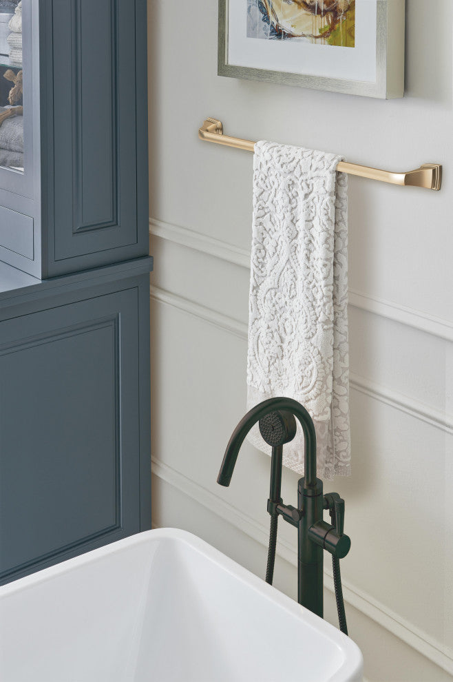Amerock Revitalize Traditional Towel Bar, Champagne Bronze, 24" Center-to-Center