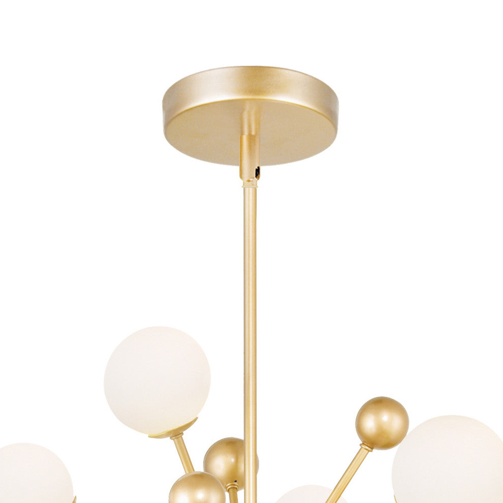 Element 11 Light Chandelier With Sun Gold Finish