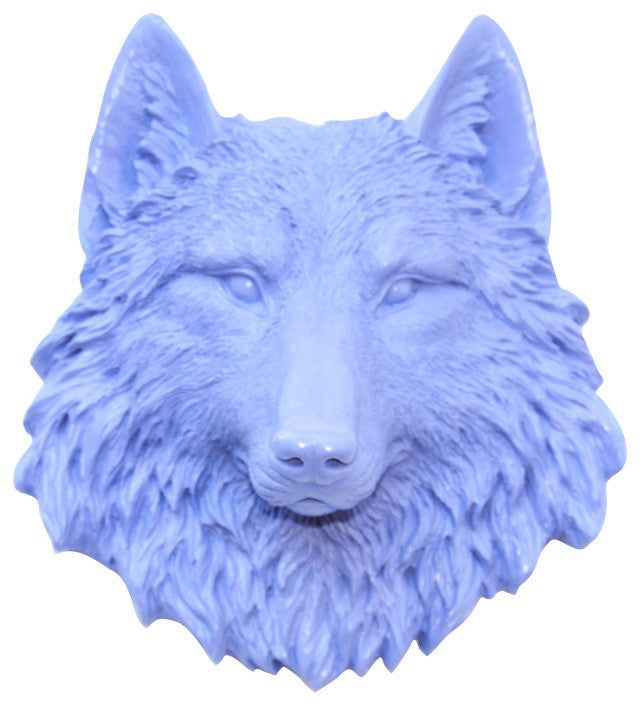 Faux Mini lavender Wolf Resin Wall Decor, Lavender