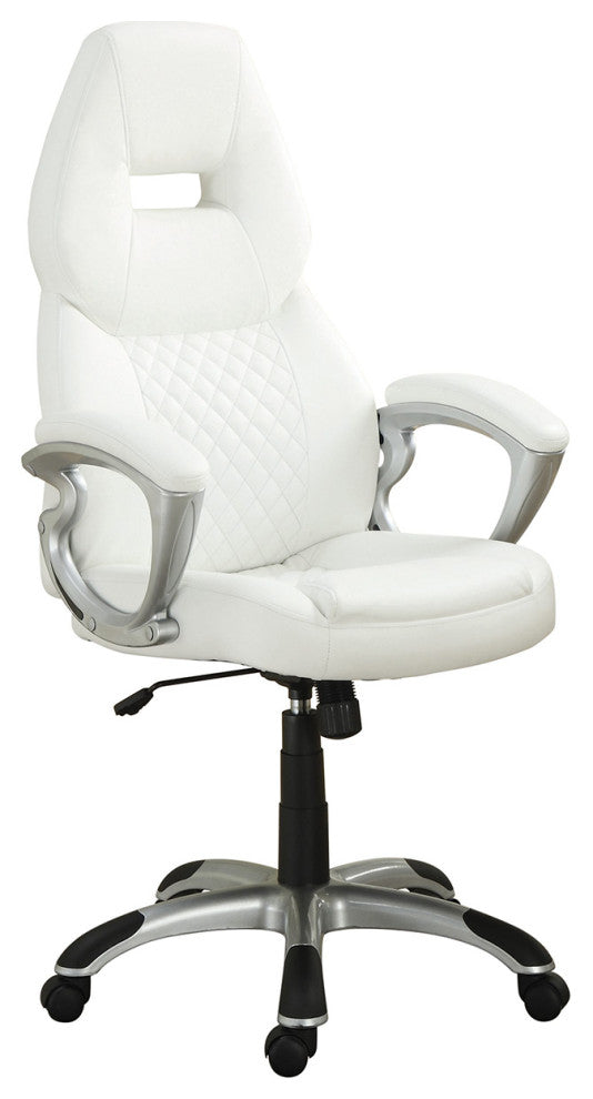 Adjustable Height Office Chair, White