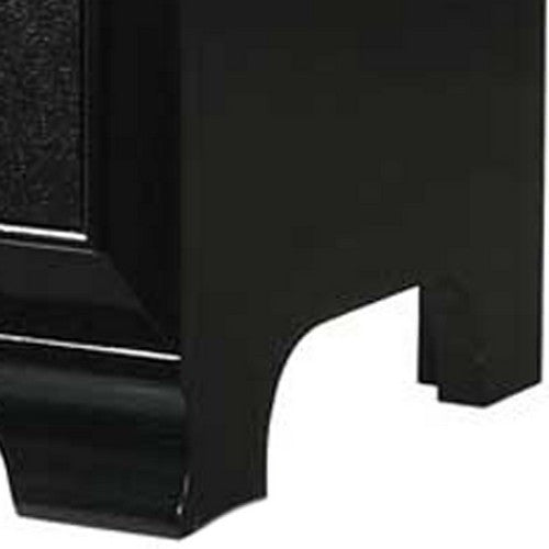 Benzara 7 Drawer Wooden Dresser With Bracket Feet & Crystal Knobs, Black