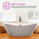 Vanity Art 71" x 33" Acrylic Freestanding Soaking Bathtub, White/Oil Rubbed Bronze