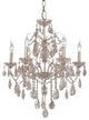Elegant St. Francis Dining Room Light, Chrome Finish With Royal Cut Crystal