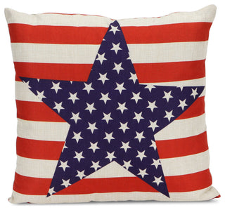 Americana Stars and Stripes Decorative Pillow
