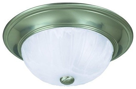 Flush Mount, Satin Nickel, 13"