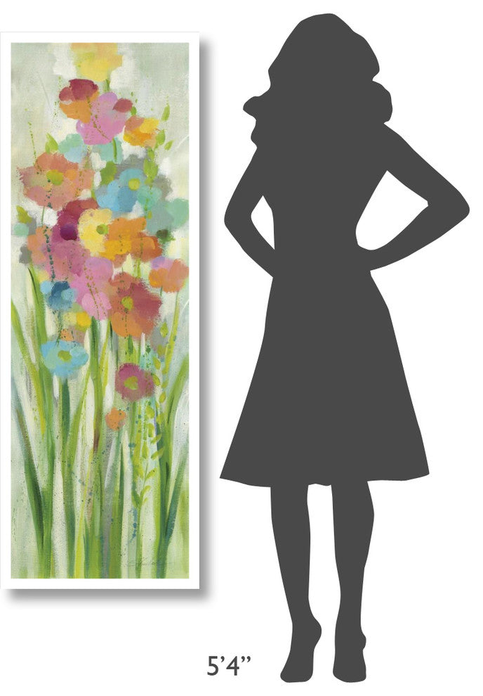 "Long Stem Bouquet I" Digital Paper Print by Silvia Vassileva, 20"x56"