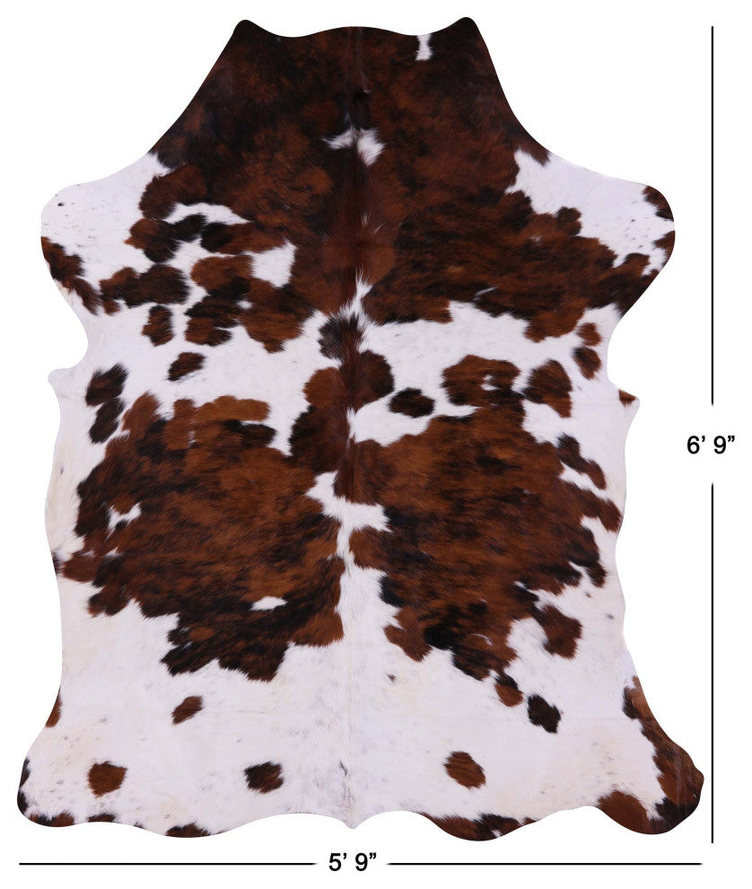 6' 9" X 5' 9" Natural Cowhide Rug C1717