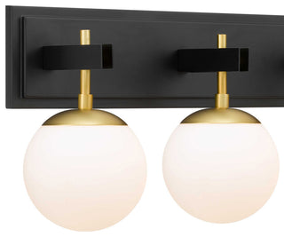 Allie 4-Lt Bath - Black/Satin Brass