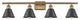 Innovations 516-4W-BB-M8-BK 4-Light Bath Vanity Light, Brushed Brass