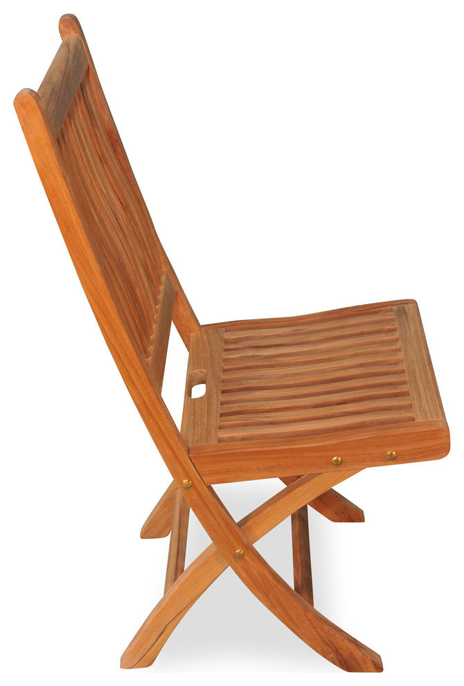 Teak Folding Rockport Chair Without Arms, Set of 2