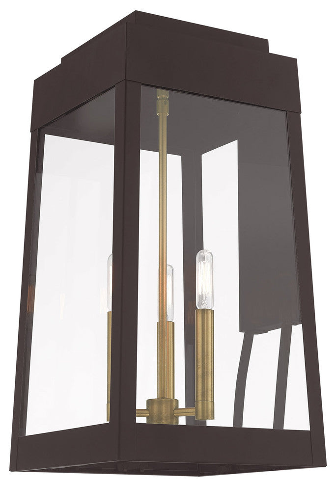 Transitional Outdoor Wall Lantern, Bronze