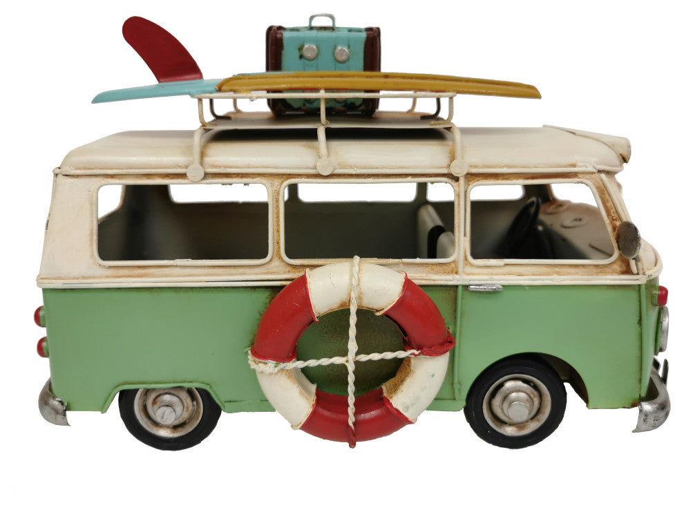 VW Green Metal Bus Model