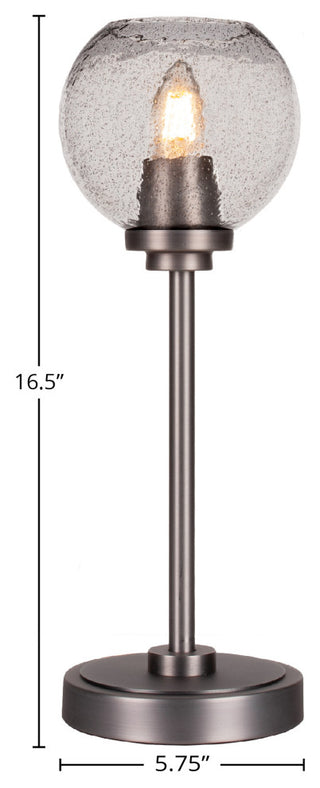 Luna 1-Light Table Lamp, Graphite/Smoke Bubble