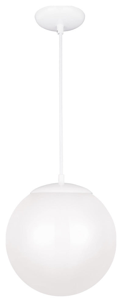 Leo 1-Light Pendant, White