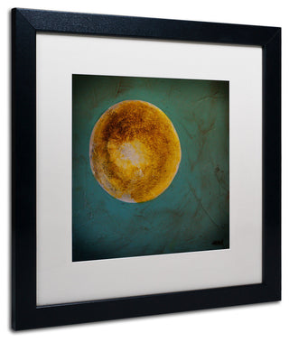 'Moon on Blue' Matted Framed Canvas Art by Nicole Dietz