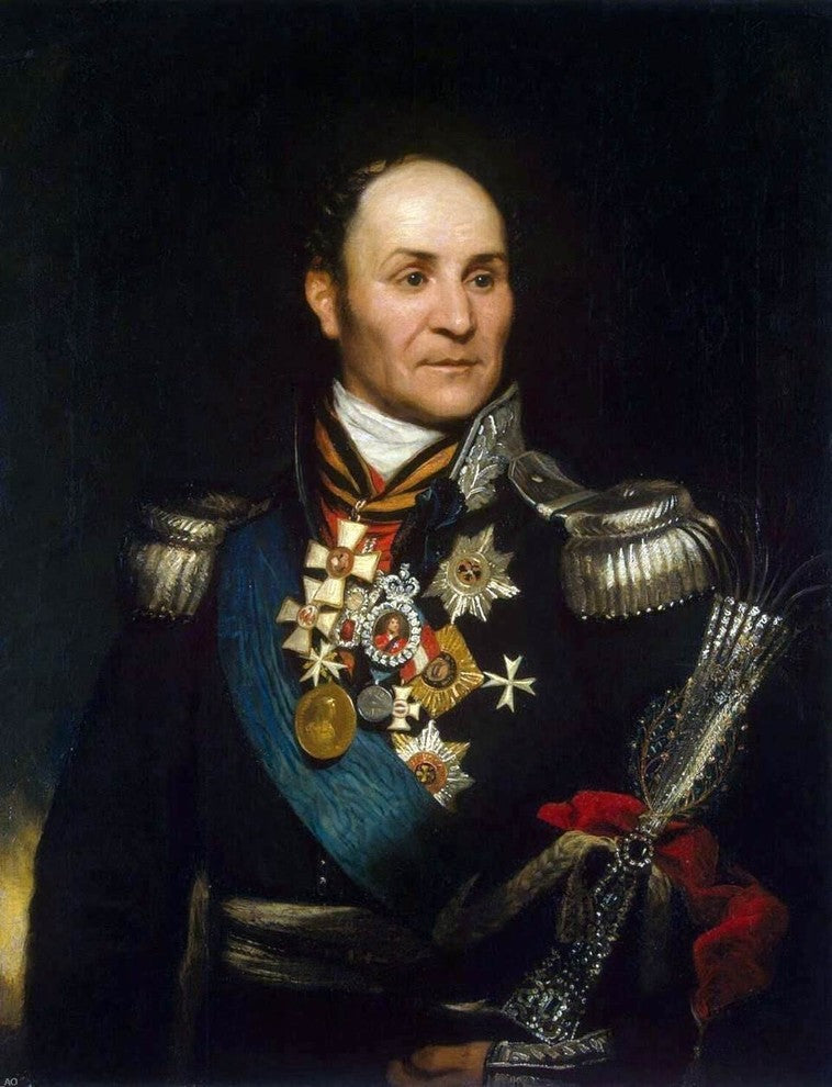 Thomas Phillips Portrait of Matvei Platov, 21"x28" Wall Decal